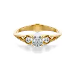 Pierścionek złoty z diamentami AJPZ_065